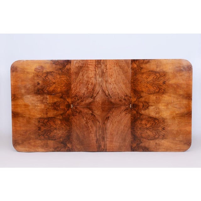Czech Art Deco Extendable Table in Walnut, 1930s For Sale - Image 16 of 18