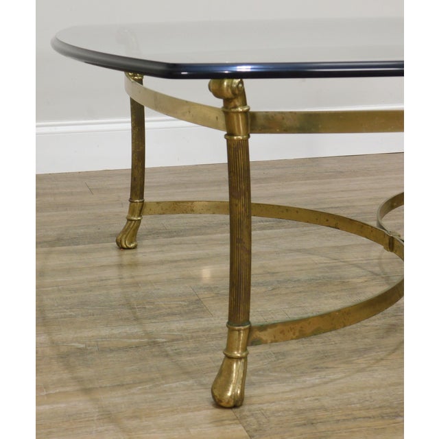 Vintage Brass Base Glass Top Coffee Table Chairish