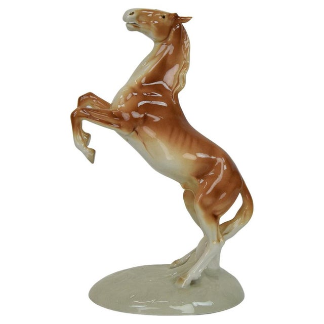 Porcelain Prancing Horse from Royal Dux, 1940s For Sale - Image 14 of 14