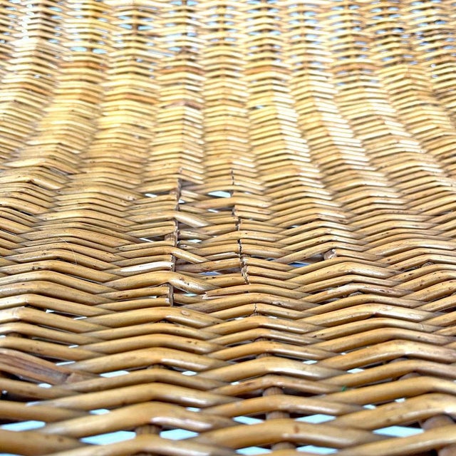 Italian Rattan and Chromed Metal Armchair attributed to Lyda Levi, 1970s For Sale - Image 14 of 18