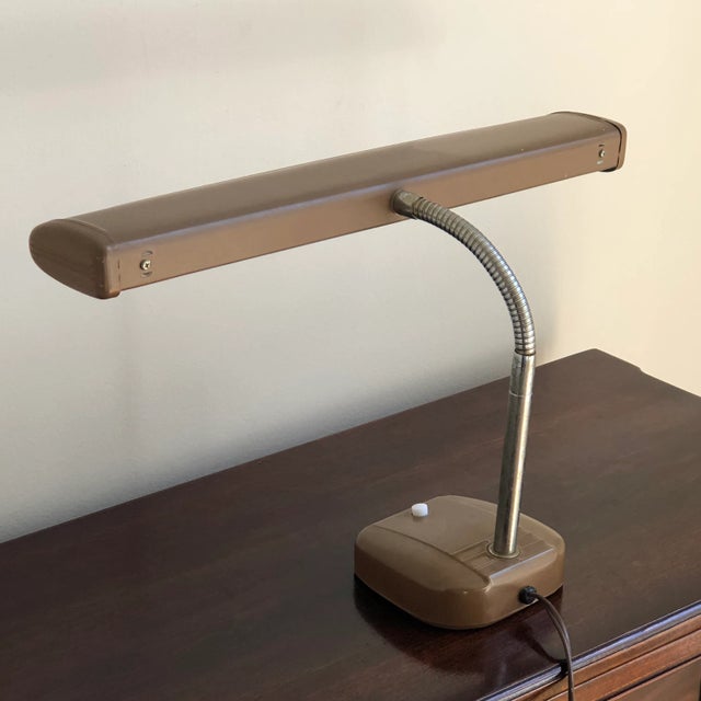 Mid-20th Century Deco Industrial Gooseneck Desk Lamp For Sale - Image 10 of 12