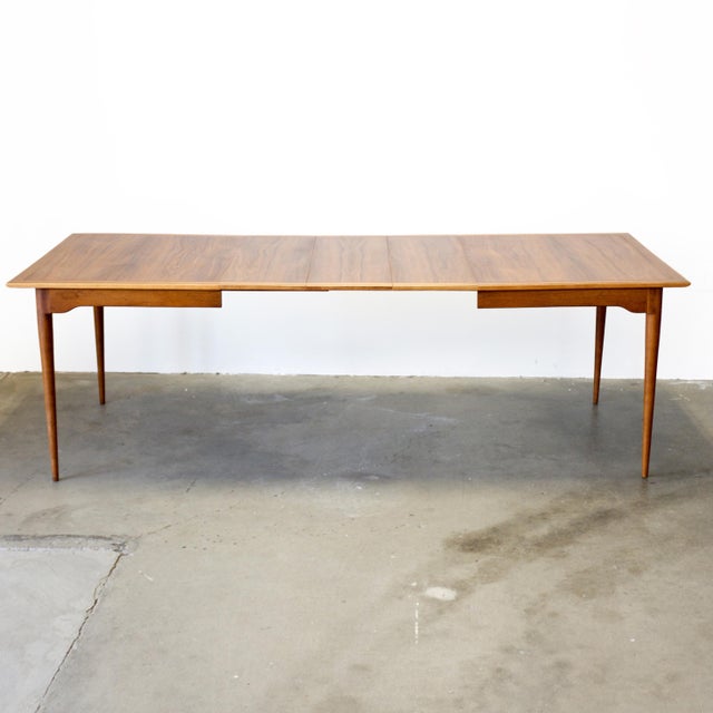 1950s Attributed to Lane “Copenhagen” Walnut & Ash Dining Table For Sale - Image 10 of 18