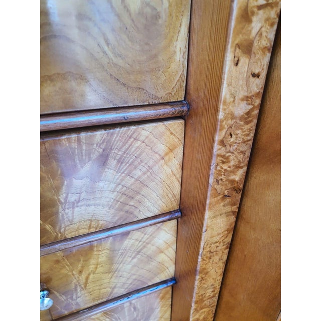Biedermeier Secretaire Desk in Cherrywood, 1830 For Sale - Image 6 of 16