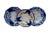 Victorian 4 Antique Gaudy Welsh Ironstone Cobalt Blue Floral Teapot Pitcher & Bowls For Sale - Image 3 of 18