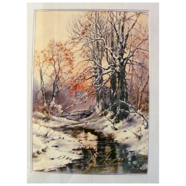 Apricot Original Watercolor Painting Warren Baumgartner 1894-1963 American For Sale - Image 8 of 11