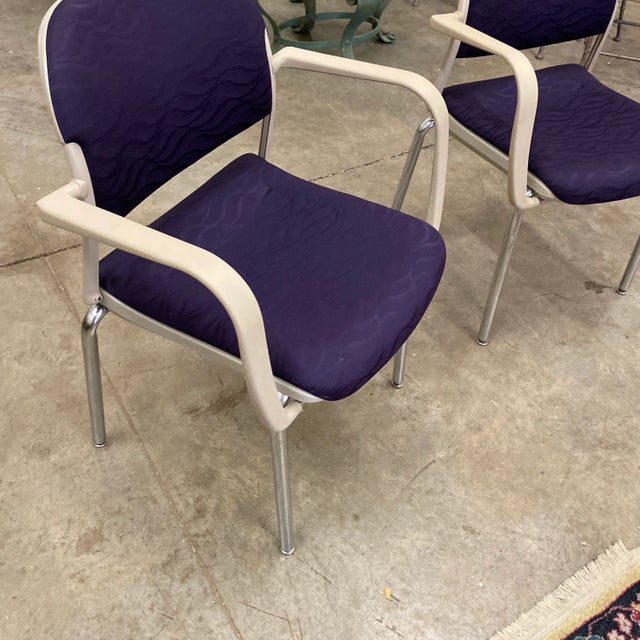 Mid-Century Modern Giancarlo Peretti Italian Office Mid Century Chairs- A Pair For Sale - Image 3 of 5