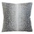 Silvery Gray Charcoal Antelope Print Linen & Velvet Feather/Down Pillow For Sale In Los Angeles - Image 6 of 6