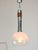 Vintage Italian Chrome and Glass Pendant Lamp For Sale - Image 5 of 14