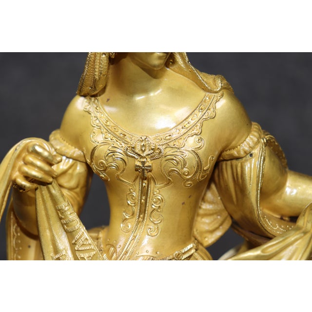 Antique French 19th C. English Style Mantle Clock by Guenee For Sale - Image 9 of 17