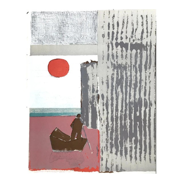 1969 Paul Guiramand Original Lithograph Untitled V1-8 For Sale