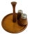 Swedish Salt and Pepper Set in Teak by K. Holmberg, 1960s, Set of 3 For Sale
