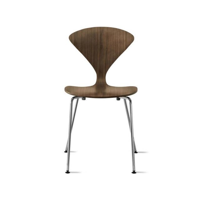 Mid-Century Modern Side Chair with Steel Legs attributed to Norman Cherner, 1950s For Sale - Image 16 of 16