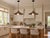 Ruffle Brass Pendant Light, Wavy Kitchen Island Lamp With Alabaster Globe For Sale - Image 12 of 15