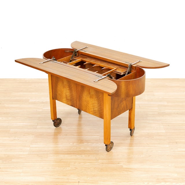 1950s Mechanical Cocktail Wagon Bar Cart For Sale - Image 14 of 18