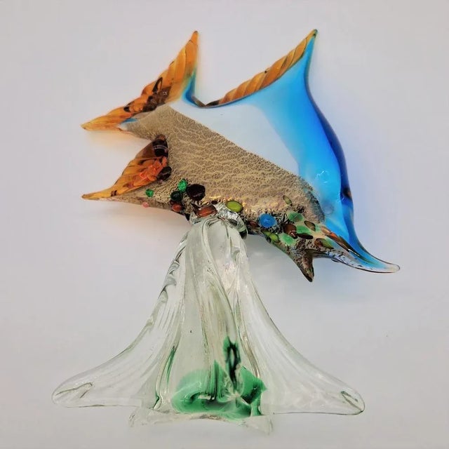 Italian Murano Fish on Base from Made Murano Glass, 1960s For Sale - Image 9 of 9
