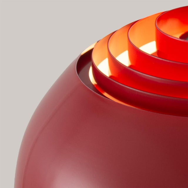 1960s Morelli Black Nickel Wall Sconce by Nova of California - Half Dome Crimson Red Shade, Modern Light Fixure, Black Nickel, Slide Dimmer For Sale In Los Angeles - Image 6 of 7