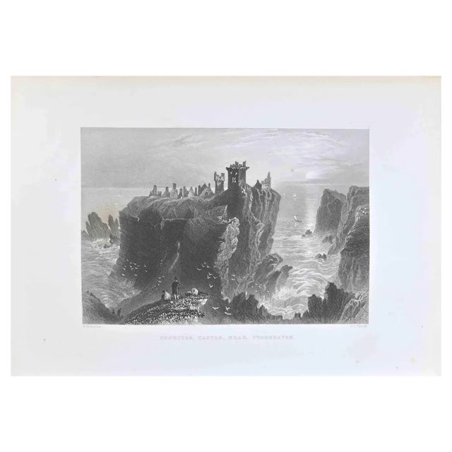 William Henry Bartlett, Dunottar Castle, Near Stonehaven, Lithograph, 19th Century For Sale