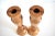 Pair of Vintage Turned Wood Bird's Eye Maple Candlesticks For Sale - Image 4 of 6