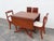 This Drop Leaf Dining Table, Leaves and Chairs are made out of wood, solid wood, mahogany, veneer, and upholstery. The Set...