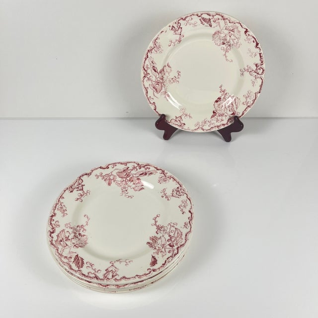 Ceramic Terre De Fer Dinner Plates from KG Lunéville, Set of 6 For Sale - Image 7 of 11