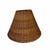 Vintage hand woven rattan lamp shade. Woven on a sturdy gold color frame with multiple supports making it very sturdy....