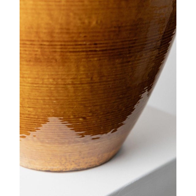 Vintage Gradient Glazed Ceramic Jug Vase with Handle from Scheurich, Germany, 1970s For Sale - Image 4 of 11