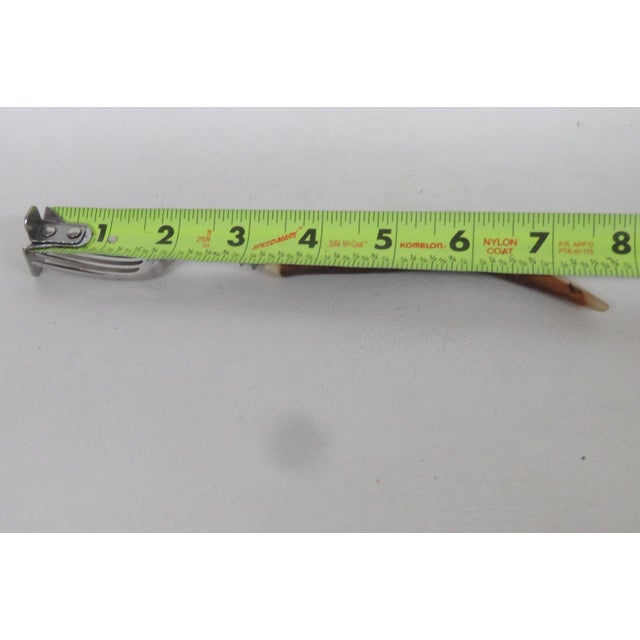 Mid 20th Century Leppington Cutlers LTD Fork With Curved Antler Stag Handle For Sale - Image 9 of 10