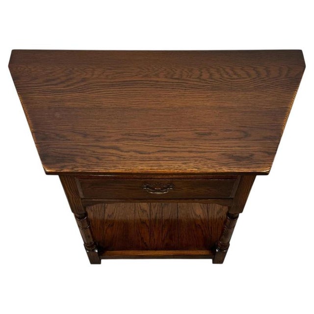 Antique English Oak Side Table, 1900s For Sale - Image 3 of 11