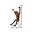 Life-size leather-wrapped monkey with lifelike glass eyes. Bold safari-style statement for eclectic interiors. Condition:...