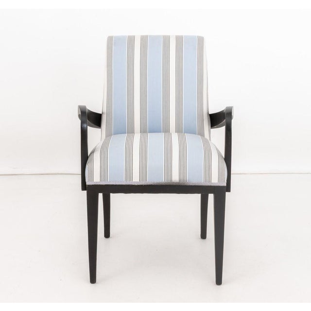 Contemporary Contemporary Ebonized Armchairs, Pair For Sale - Image 3 of 7