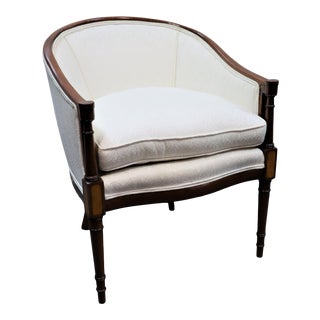 Regency Style Satinwood Inlaid Mahogany Club Chair For Sale