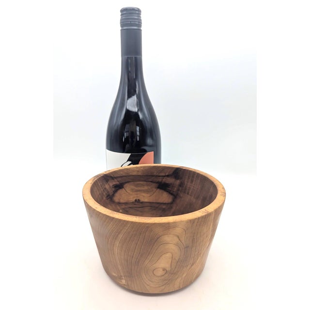 Chestnut Vintage Turned & Lathed Myrtlewood Bowl For Sale - Image 8 of 11