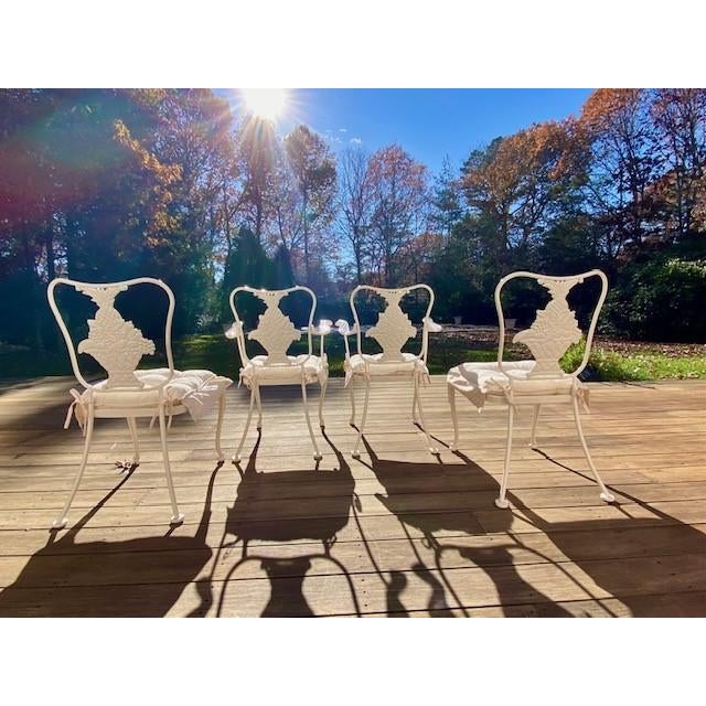 Set of 4, Russell Woodard French Style Powder-Coated Chairs Circa 1958 Meet the chairs that know how to host that...