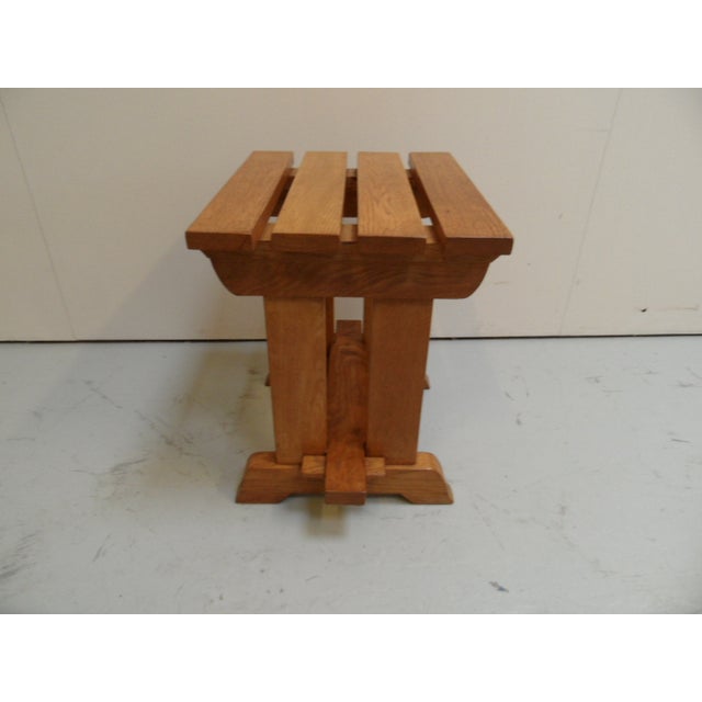 Vintage Brutalist Oak Coffee Table, 1960s For Sale - Image 9 of 10