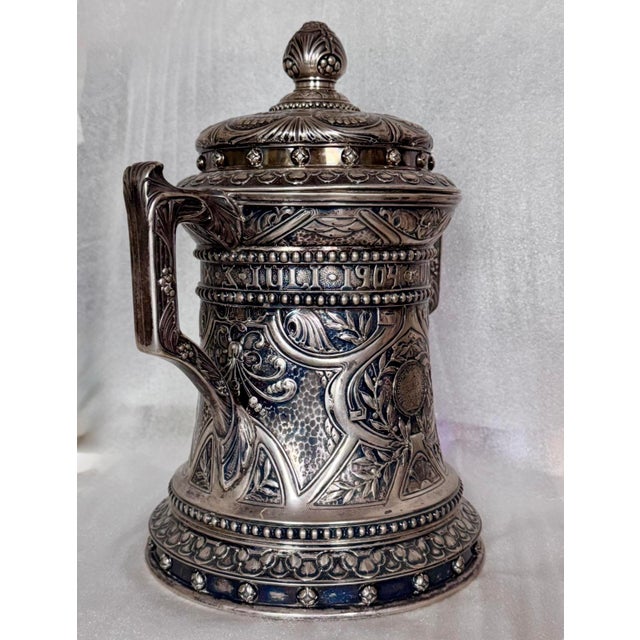 Silver Royal Presentation Vessel of King Christian IX from E. F. Dahl, 1904 For Sale - Image 8 of 10