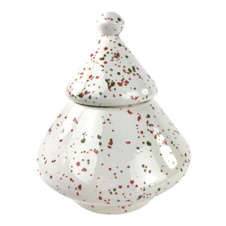 1980's Contemporary Christmas Tree Canister Cookie Jar For Sale