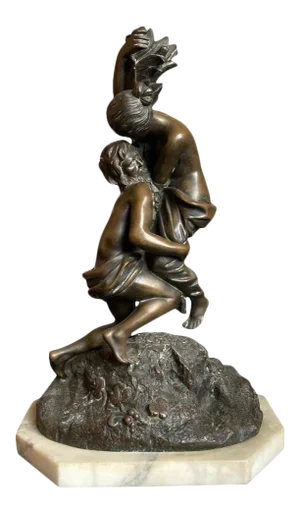 19th Century German Romantic Bronze Group