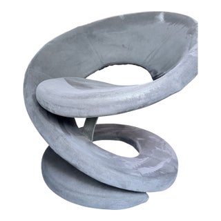 Fully Authenticated 1980s Postmodern Jaymar Spiral Ribbon Chair For Sale