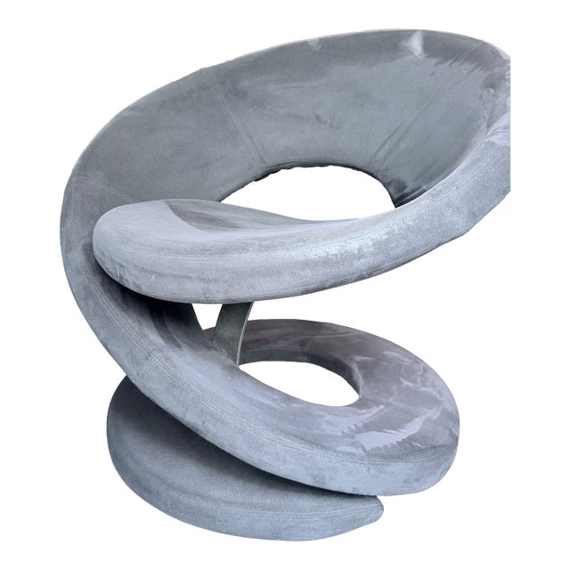 Fully Authenticated 1980s Postmodern Jaymar Spiral Ribbon Chair For Sale