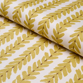 Schumacher x Veere Greeney Woodperry Fabric In Mimosa For Sale