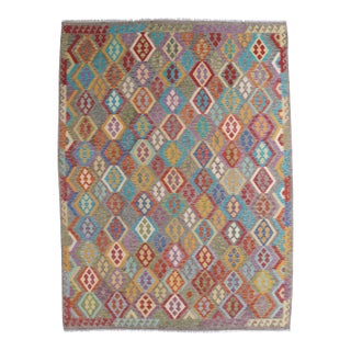 Handwoven Tribal Kilim Rug 8'8" X 11'5" For Sale