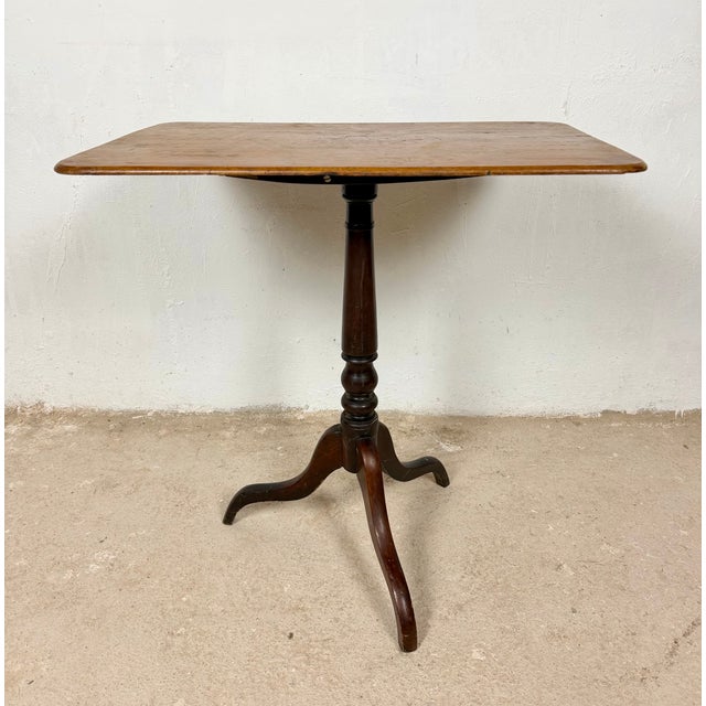 20th Century Spanish Rectangular-Top Side Table on Tripod Base, 1940 For Sale - Image 6 of 14