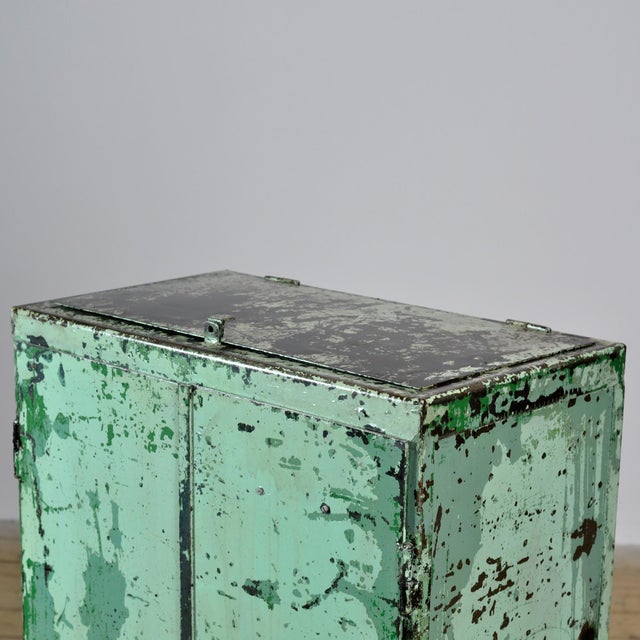 Metal Vintage Industrial Iron Cabinet, 1970s For Sale - Image 7 of 13