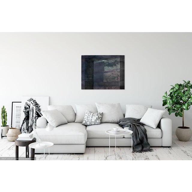 "Shades of Black" Martha Holden Abstract Original Painting on Paper. For Sale - Image 4 of 8