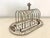 English Antique English Silver Plate Toast Rack With Tray For Sale - Image 3 of 9
