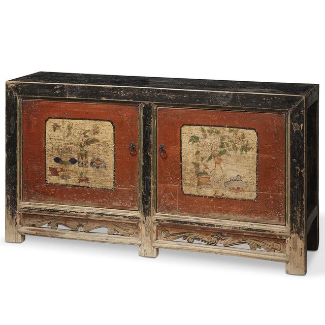 Antique Painted Gansu Sideboard, 1890s For Sale - Image 11 of 11