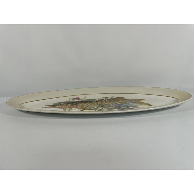 Antique French Longchamp Large Fish Platter Serving Dish For Sale - Image 6 of 14
