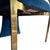 1980s Carson’s of High Point Blue Velvet & Brass Dining Chairs, Set of Four For Sale - Image 15 of 16