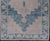 Modern Modern Turkish Oushak Rug Blue and Beige Geometric Design 2'6 X 3'8 For Sale - Image 3 of 10