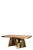 Waterfall Rectangular Wood Top Gold Dining Table for 8 For Sale In Los Angeles - Image 6 of 6